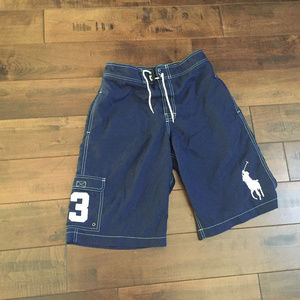 Ralph Lauren BIG PONY Swim Trunks XL 18-20 Navy